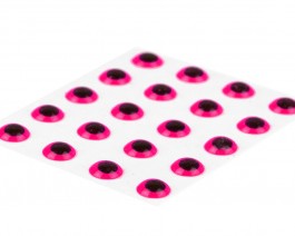 3D Epoxy Eyes, Fluo Pink, 3.5 mm